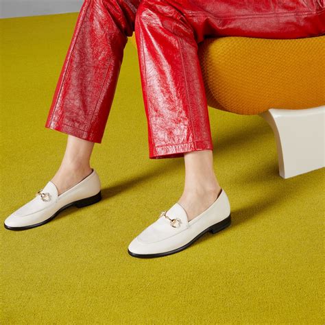 white gucci loafers style|Gucci white loafers women's.